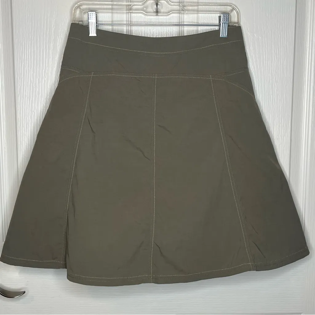 Mountain Hardwear Sz 4 Olive Green Nylon Skirt A-Line Outdoorsy - Image 8