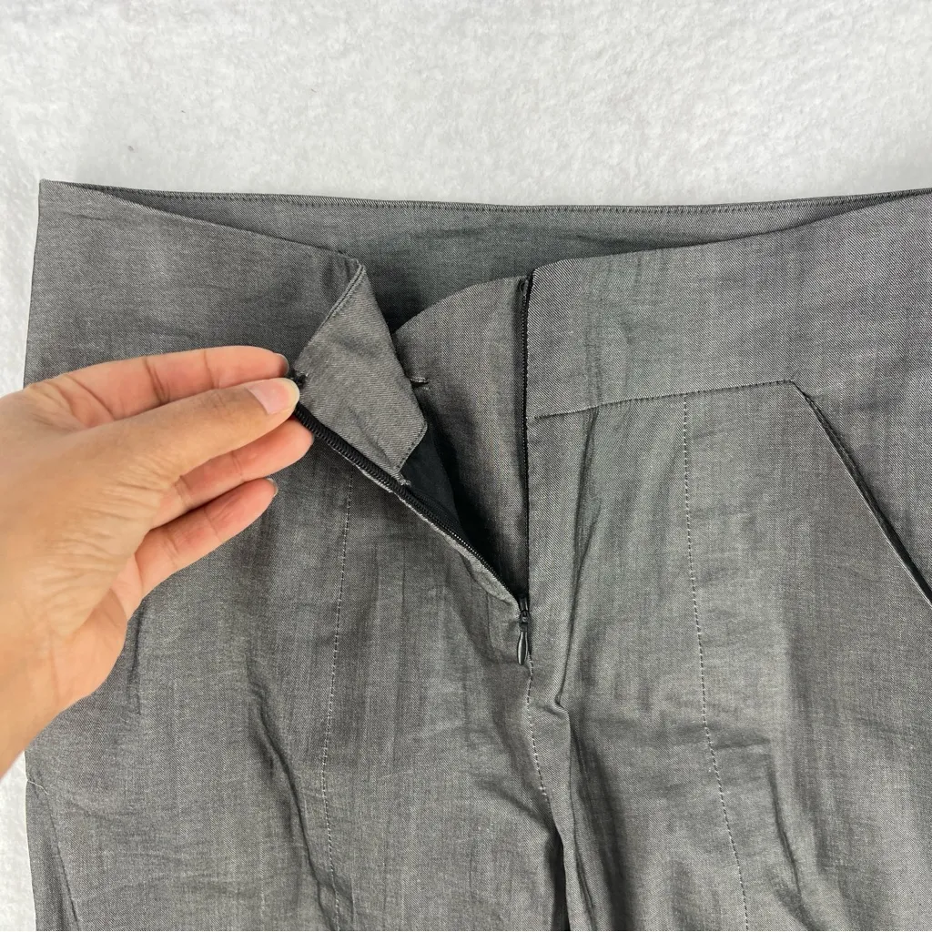 Maria + Cornejo Nyla Legging Contra Stretch Sharkskin Grey Zip Front Size 4 Gray - Image 4