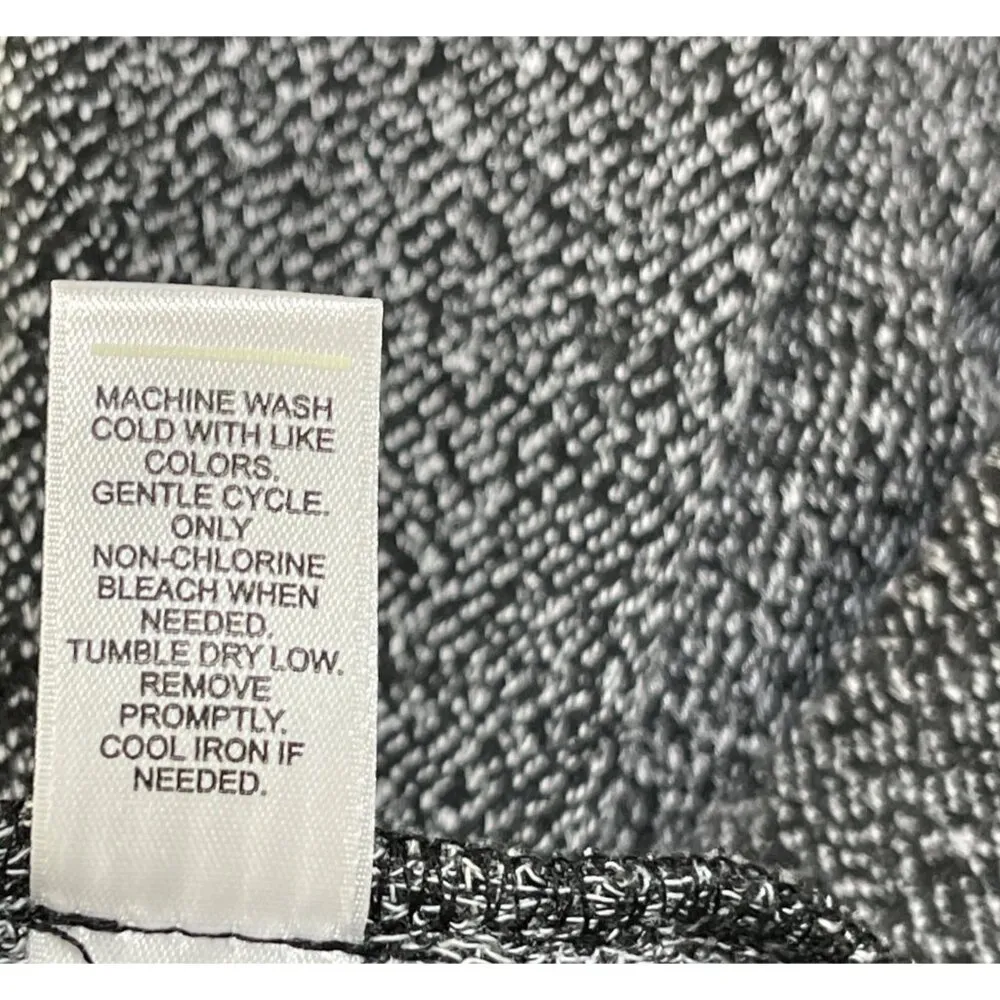 Est. 1946 Women's Boucle Pants Pull-On L Large Black White - Image 6