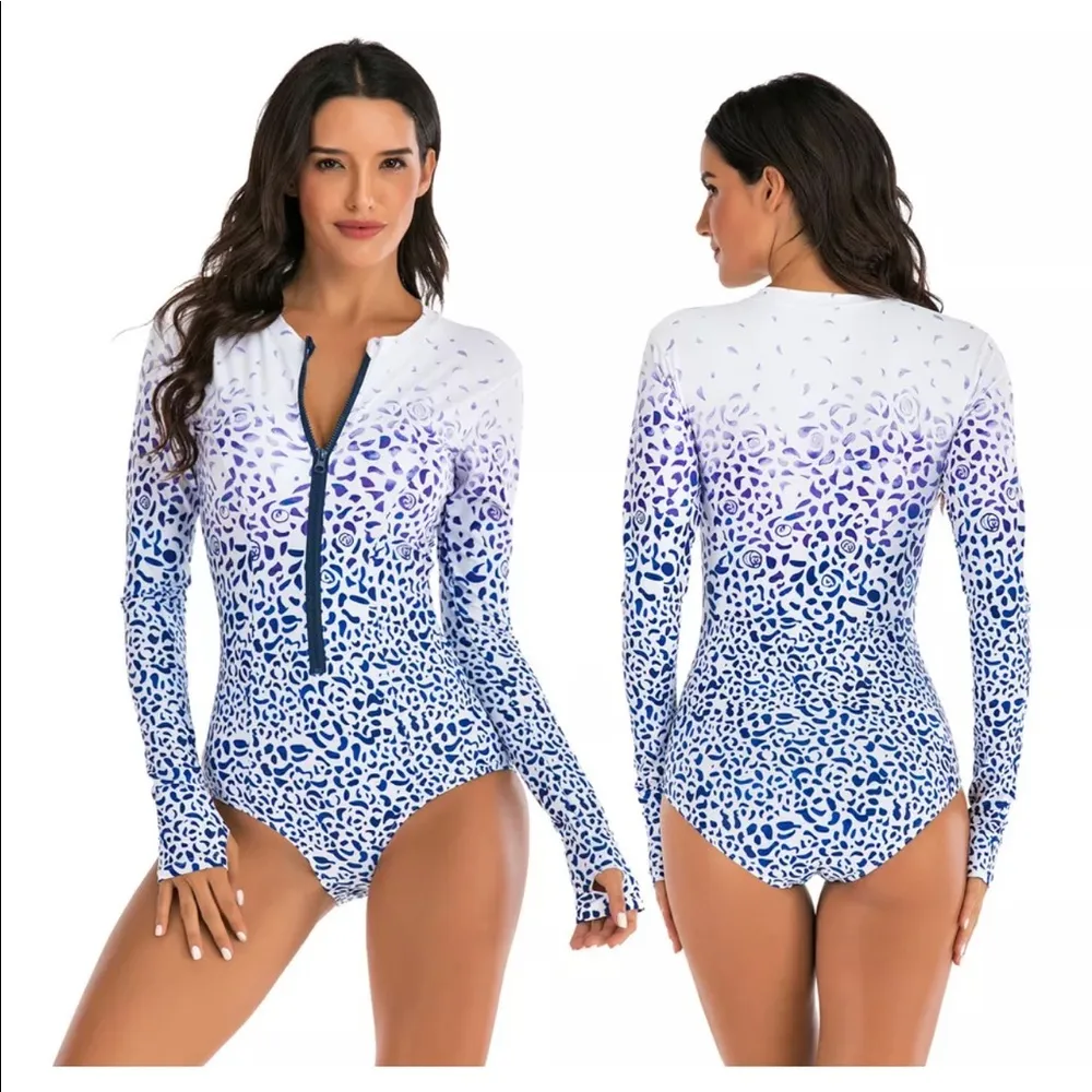 Long Sleeves swing suit size XXL white blue purple NEW - Image 11