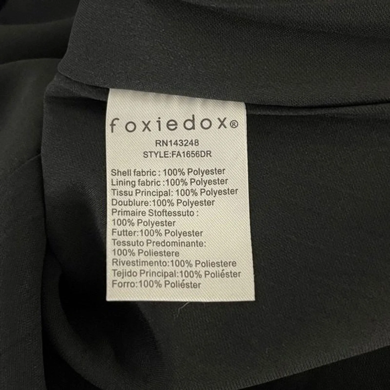 Foxiedox Dress Womens XS‎ Black Lina Scalloped Collar Sheath Neutral Minimalist - Image 7