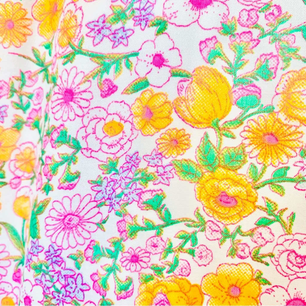 Ivy City Co Pink Purple & Orange Floral Ruffled Maxi Dress. Size XL - Image 10