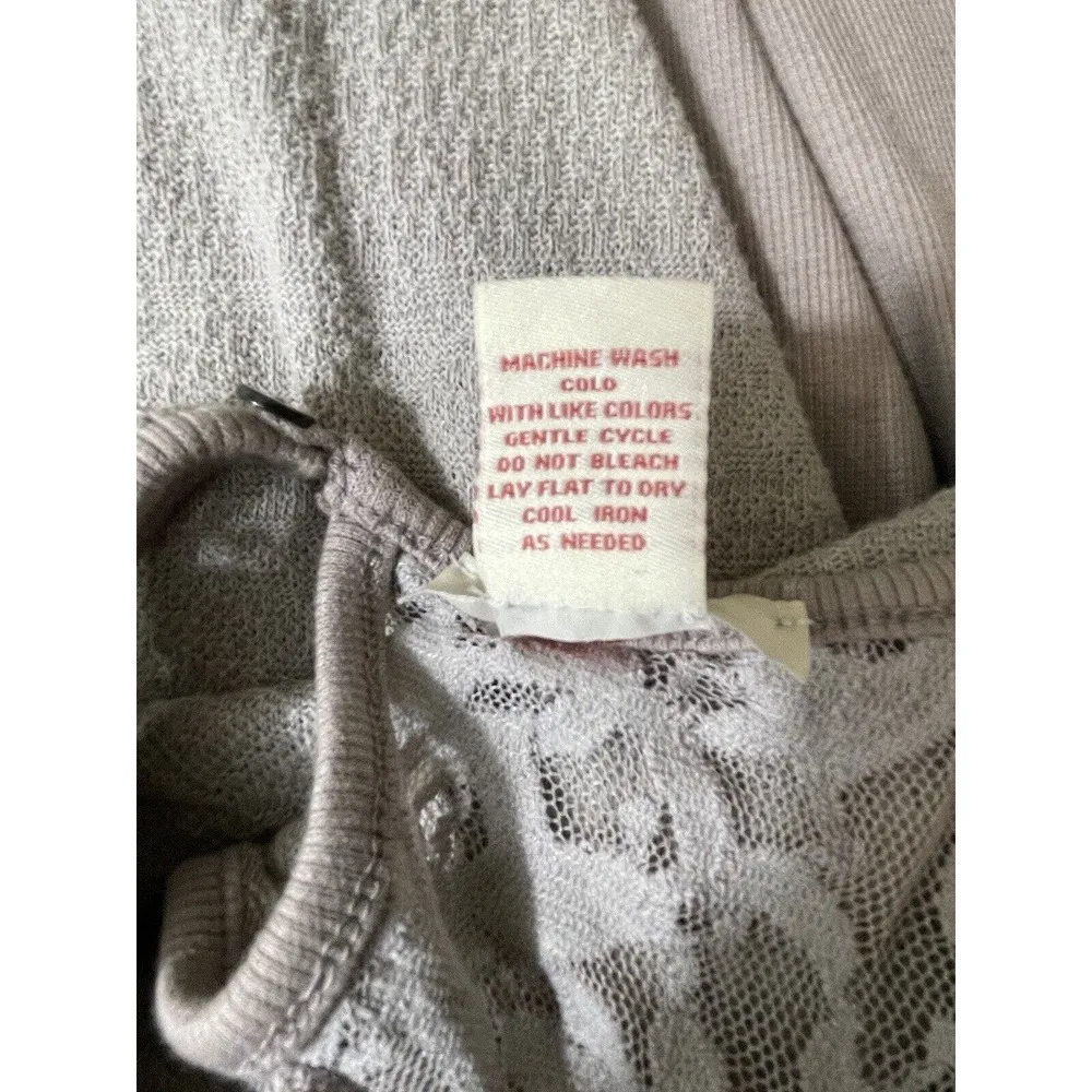 Sundance Manette Dress Size Medium Long Sleeve Lace Boho Mixed Media Stretch - Image 10