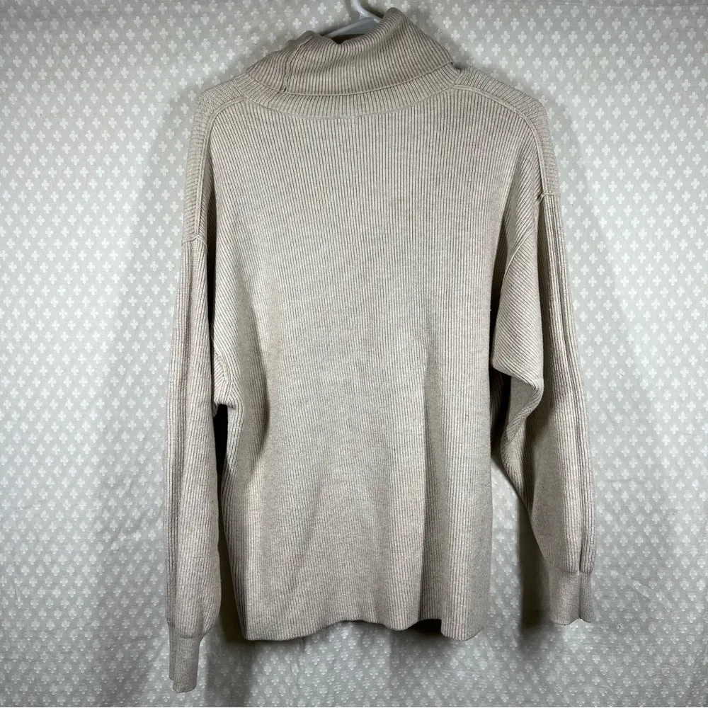 Free People Cream‎ Ribbed Softly Structured Tunic Sweater - Image 8