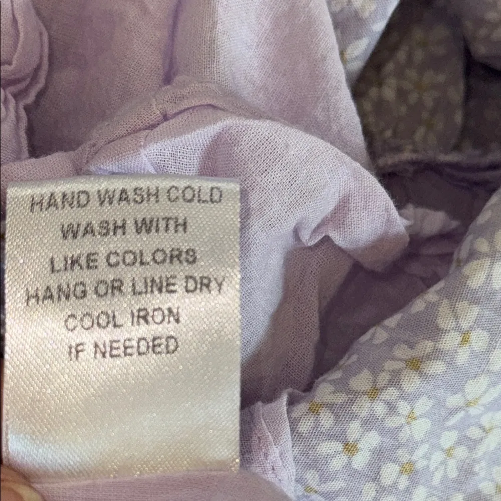 Lavender Floral Button-Down Dress - Image 9