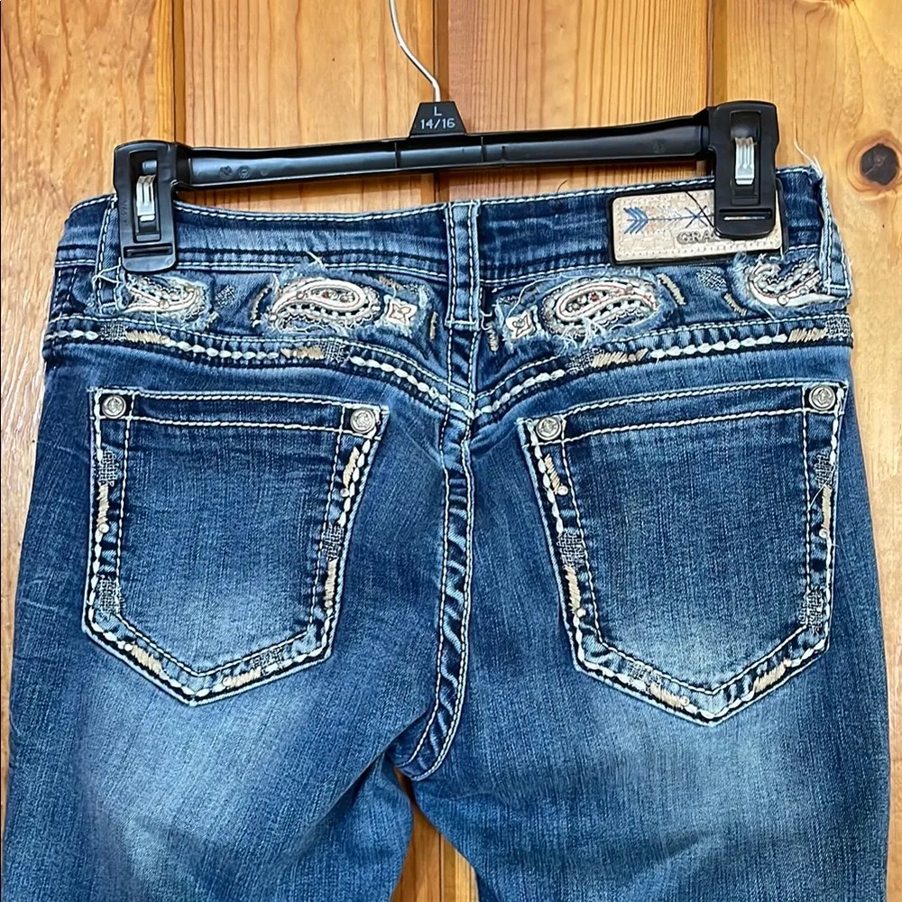 Grace in LA Blue Boot Cut Jeans with Classic Design western cute jeans - Image 7