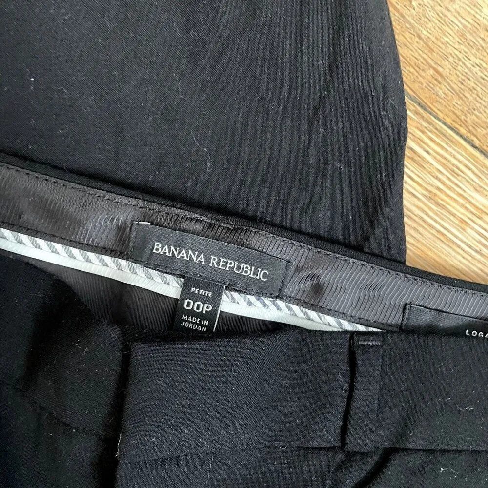 Banana Republic black trousers logan style business casual pants women size 00 - Image 3