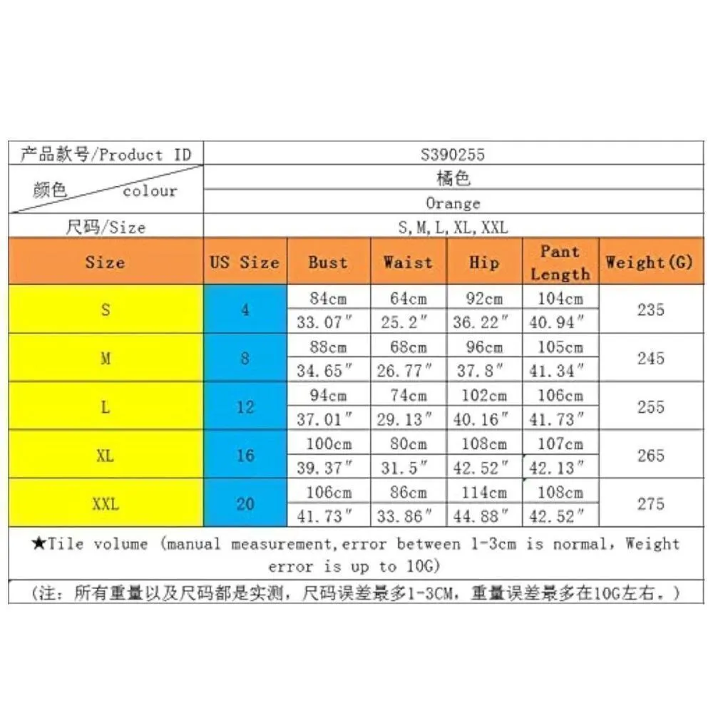 NEW High Waist Fringe Pants Casual Side Tassel Wide Leg Long 2X Orange Size XXL - Image 3