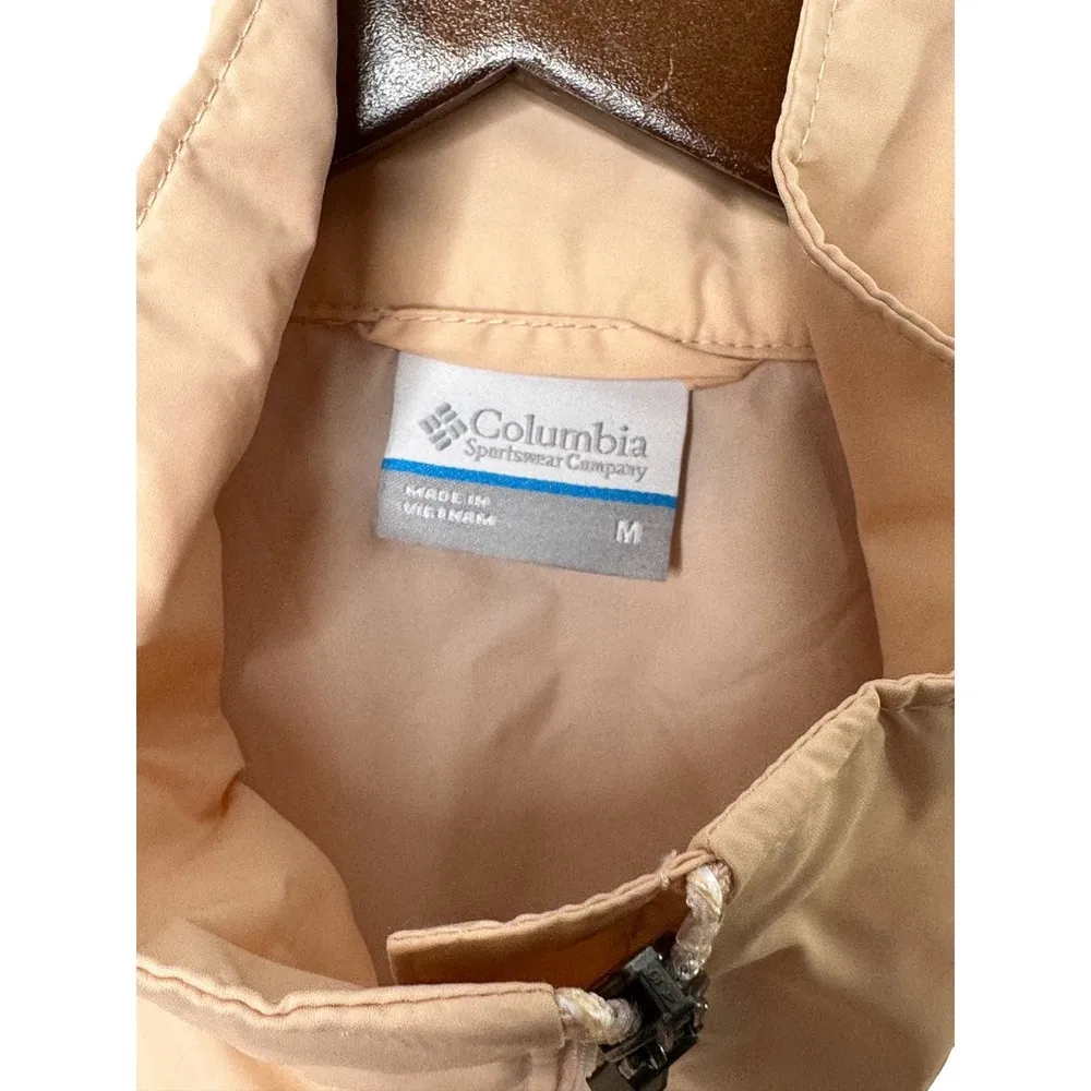 Columbia  Packable Peach Hooded Windbreaker Jacket Women's Size Medium - Image 5