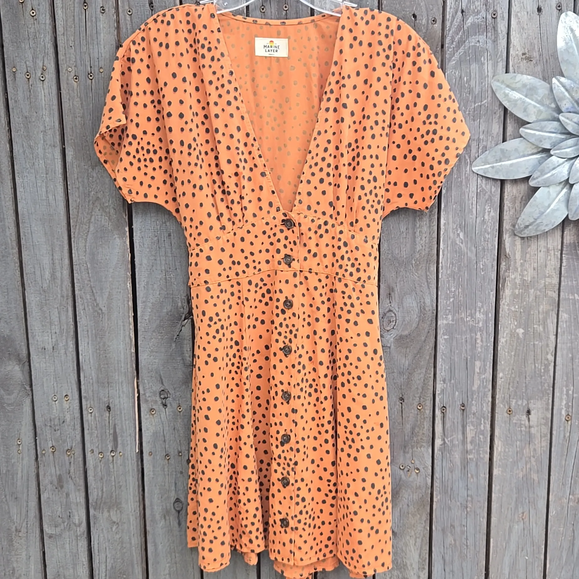 Marine Laver Camila Mini Dress Abstract Cheetah Print - Image 4