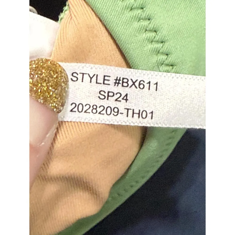 NWT J. Crew Heritage Scoopneck Bikini Top Swimwear BX611 Lime Green Women Size S - Image 8