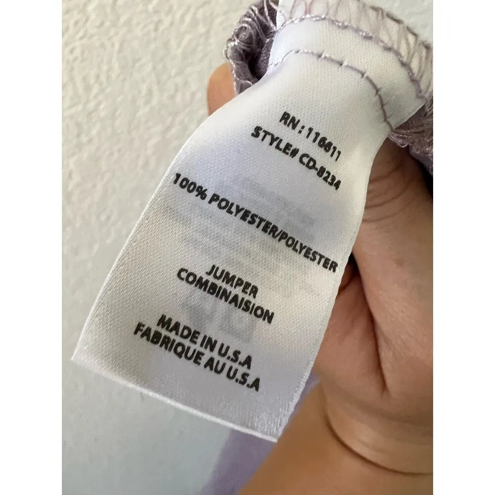 Anthropologie Amadi Light Purple Plath Lightweight Short Sleeve Jumpsuit Size M - Image 7