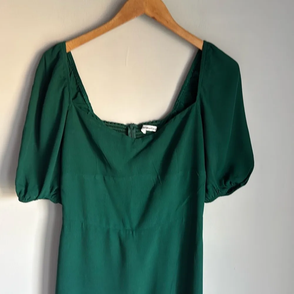 Reformation Jan dress in emerald 10 - Image 5
