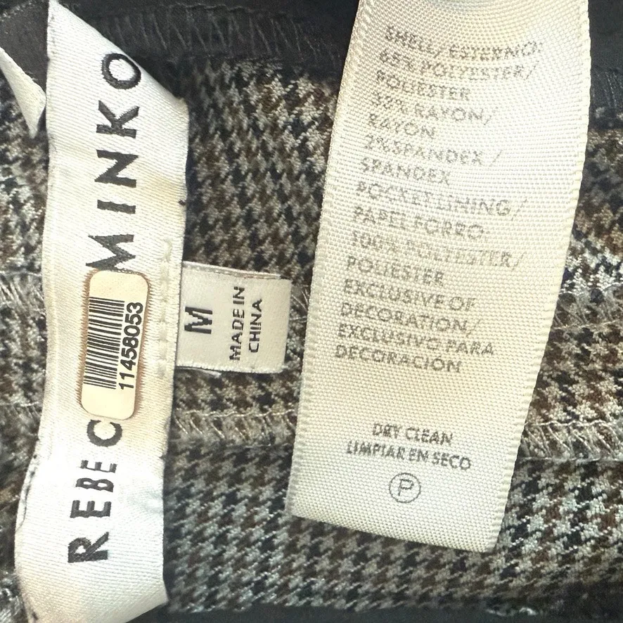 Rebecca Minkoff Nora medium houndstooth side stripe pull on pant P 2833 - Image 4