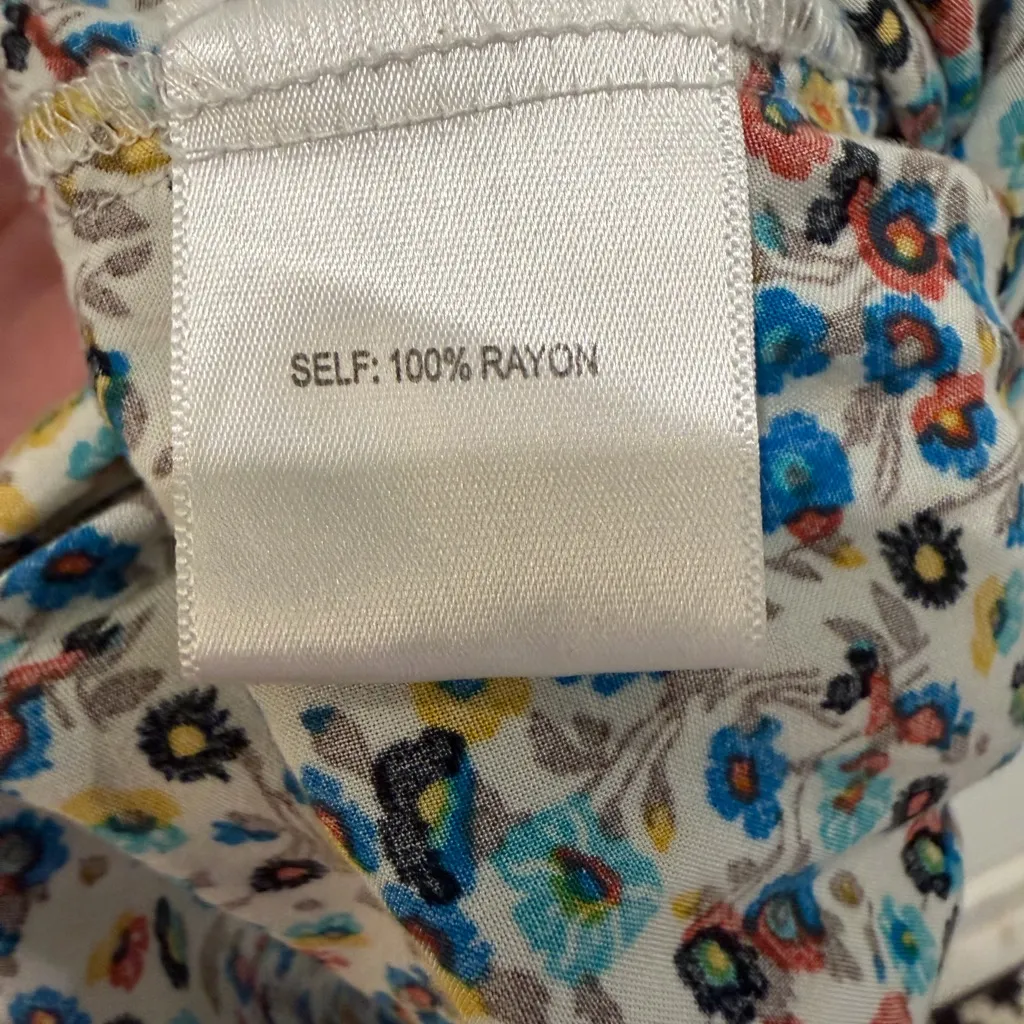 Jane & Delancey Boho Floral Blouse Large Cottagecore Long Sleeve Top - Image 7