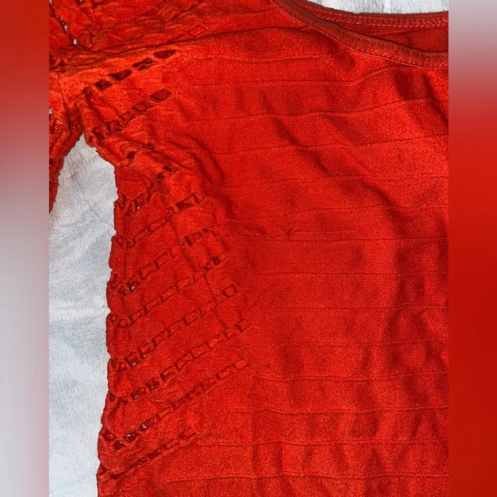 red y2k cut-out fitted top - Image 7