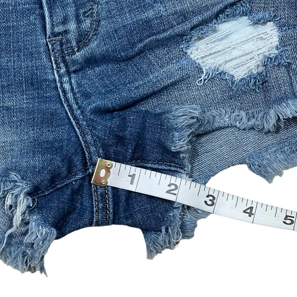 Abercrombie & Fitch Denim Jean Shorts Distressed Y2K Retro Vtg Style - Image 5
