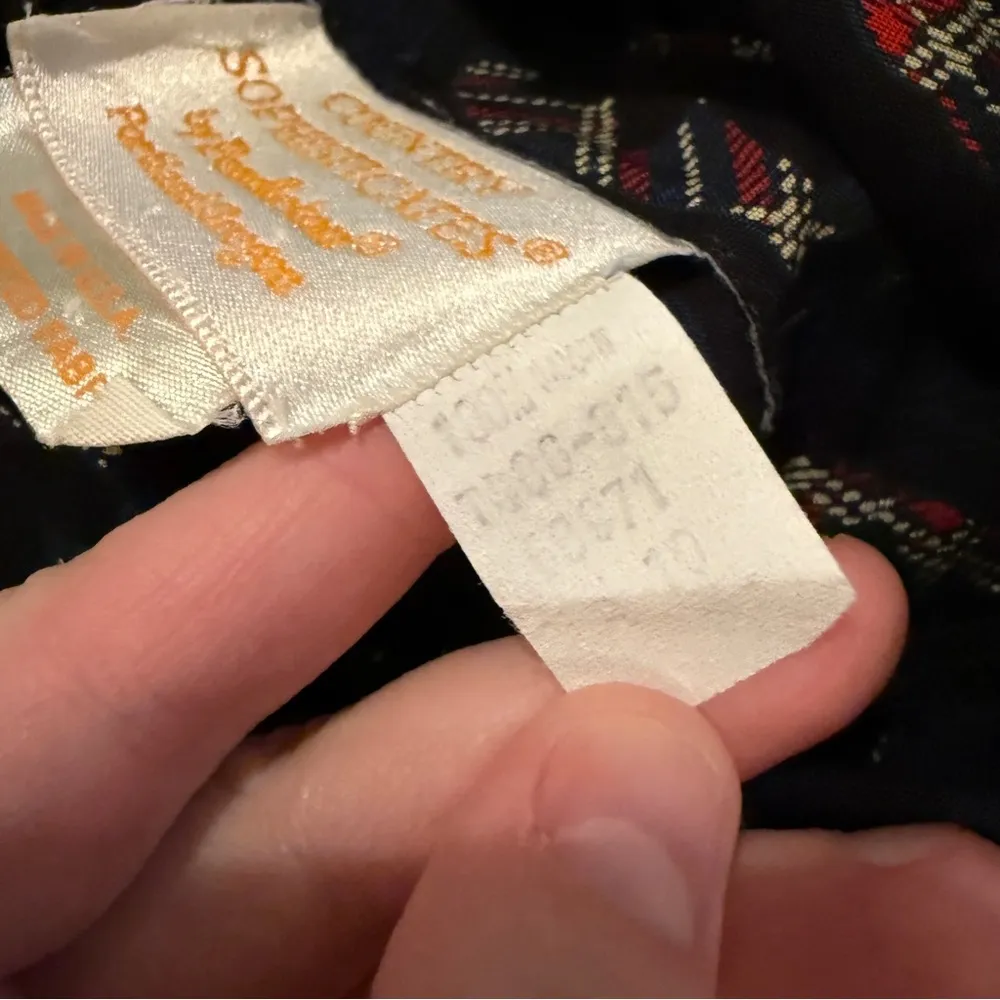 Vintage Pendleton Country Sophisticates Blue‎ Geometric Print Long Sleeve Top 10 - Image 6