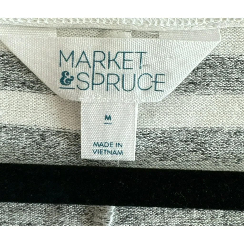 Stitch Fix Market & Spruce Gray Striped Tank Dress Size Medium Womens Cover Up - Image 3