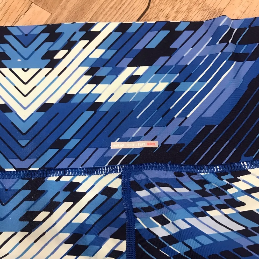 Aerie American Eagle blue leggings sz Small - Image 5