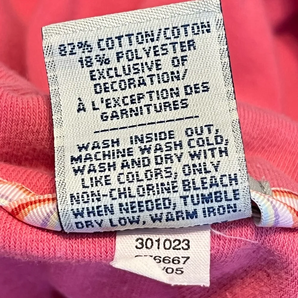 Near Vintage Old Navy Pink TerryCloth Zip Up Hooded Jacket Perfect Fit XXL - Image 4