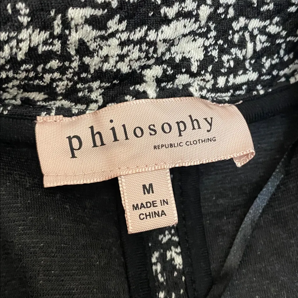 Philosophy | Black and White Heathered Oversized Blazer/Cardigan Size medium - Image 7