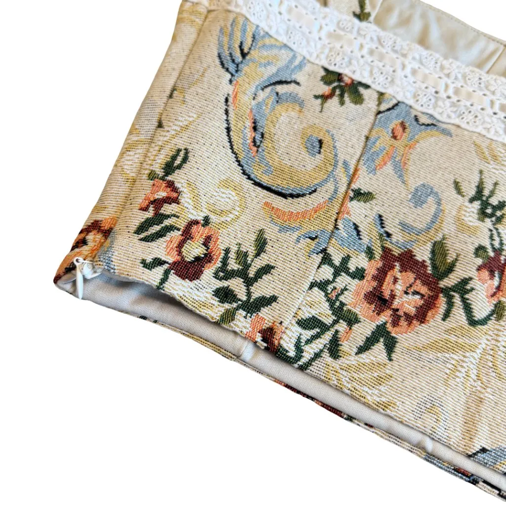 Princess Polly Jacquard Floral Lace Crop Top Shirt Corset Renaissance Size 4 NWT - Image 7