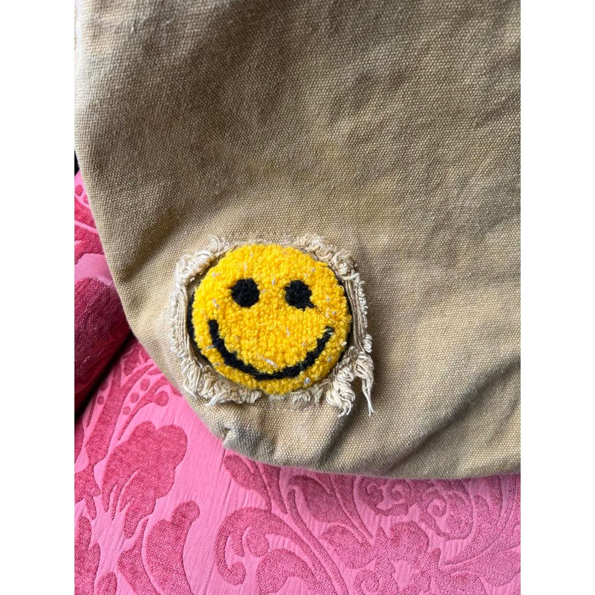 Urban Outfitters Yellow Smiley Face Tote Bag - Image 2