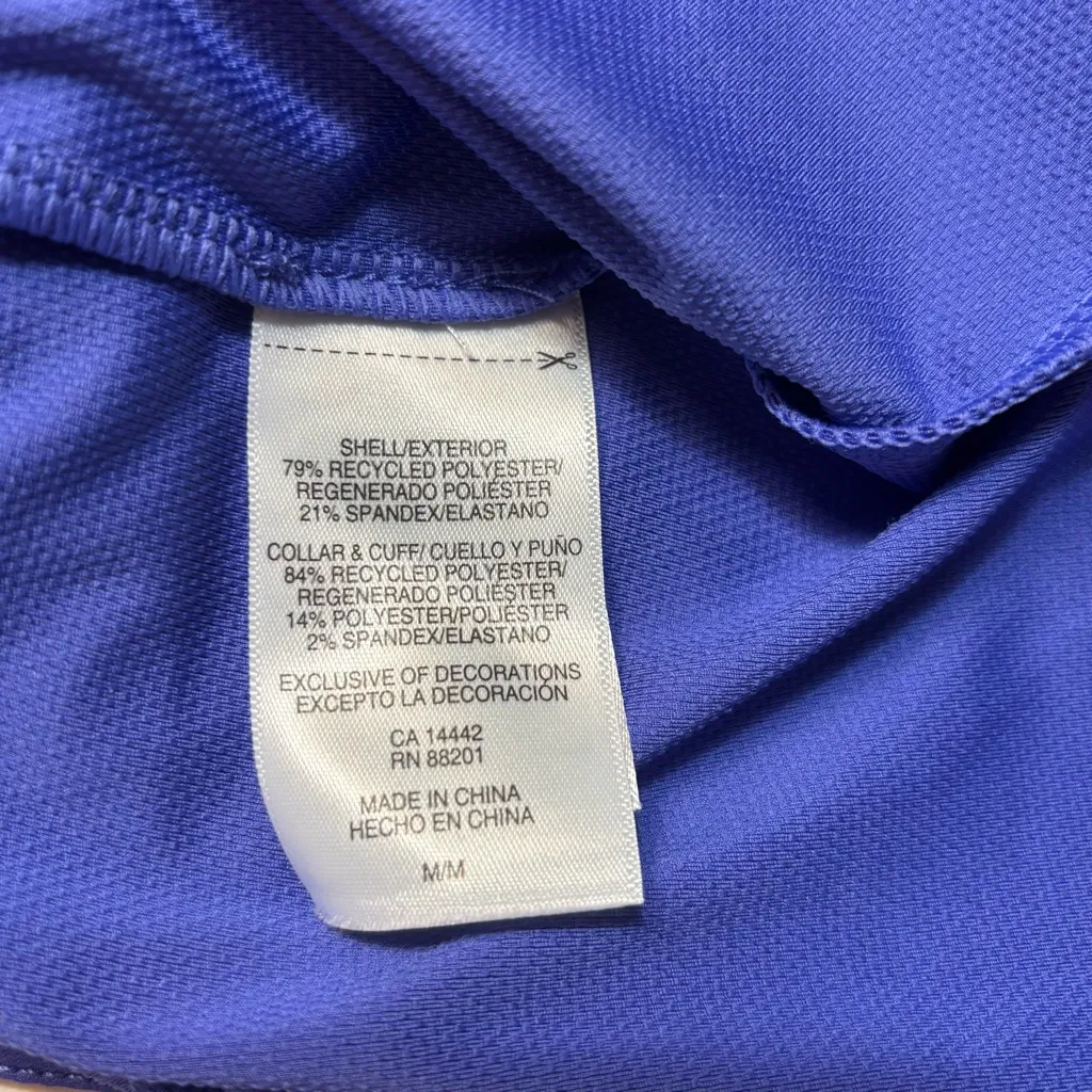 Mondetta Women's Shirt Short Sleeve Collar‎ Golf Tennis Periwinkle Blue Size M - Image 5