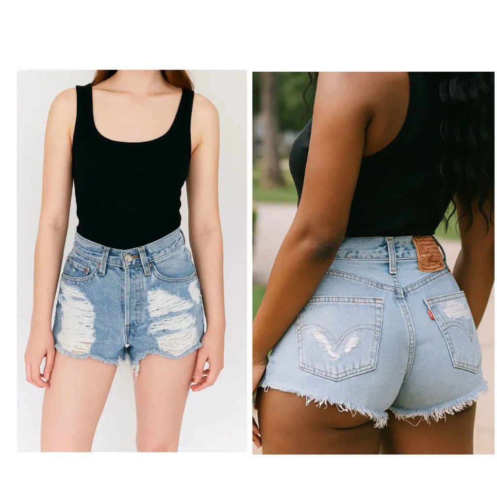 Levi’s Vintage 90’s Distressed Cutoff Shorts, 26 per measurement (tag size 28) - Image 12