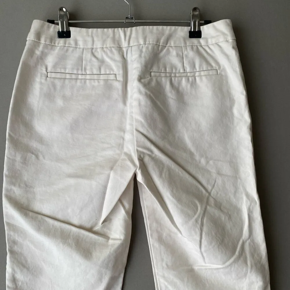 Cynthia Rowley pants white cotton‎ casual minimalist preppy old money size 2 - Image 7