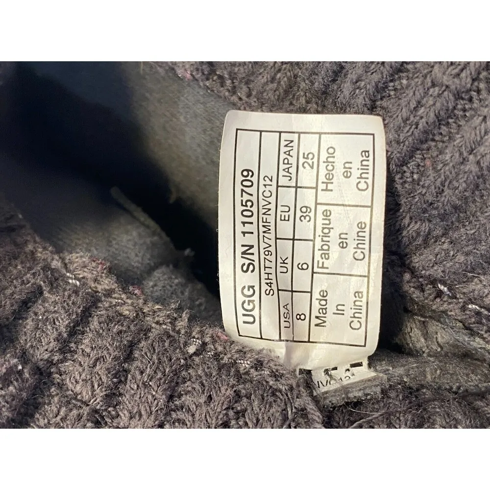 Ugg Classic Knit Charcoal Gray Women's Size 8 - Image 10