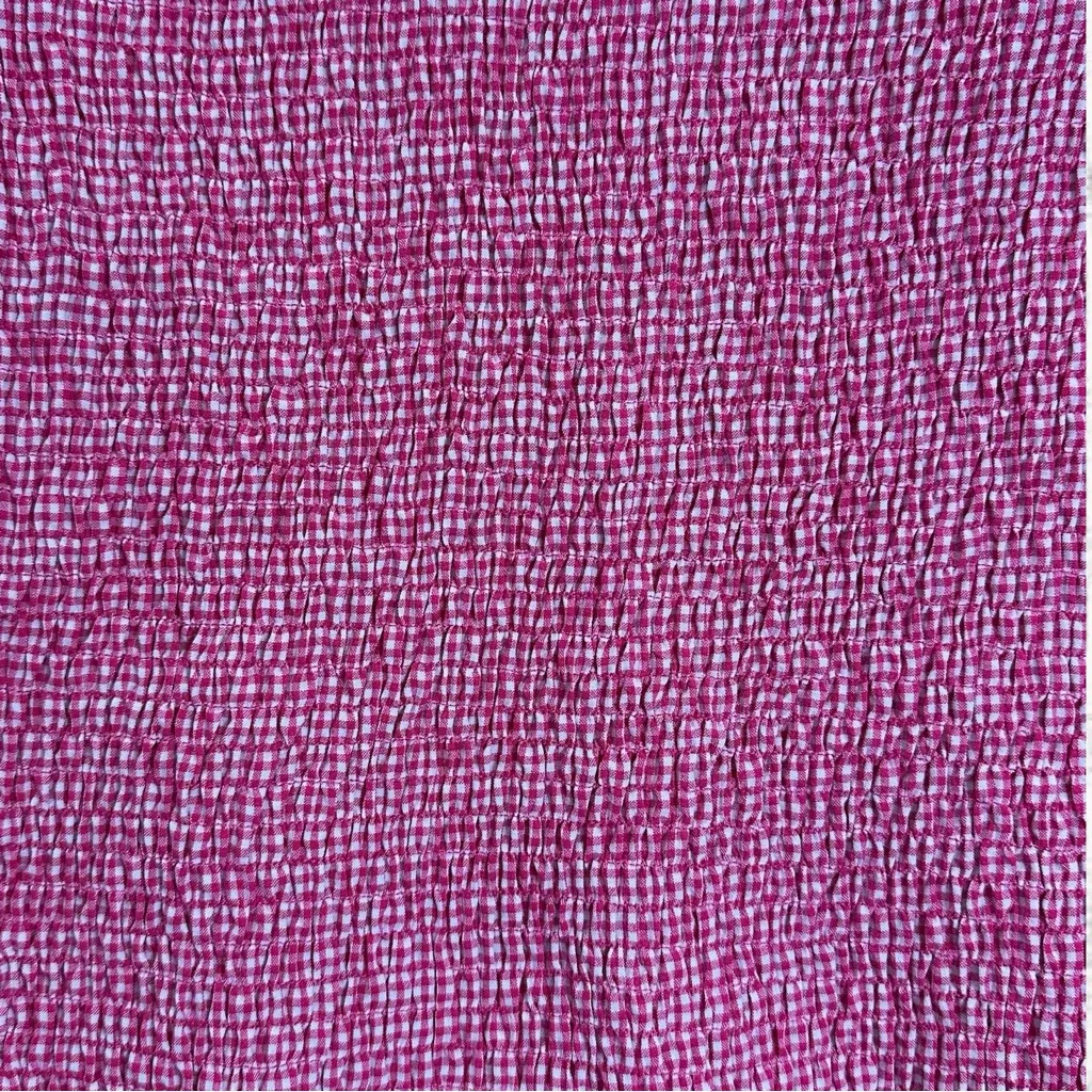 Skies Are Blue Smocked Pink Ruffle Mini Dress XS - Image 4