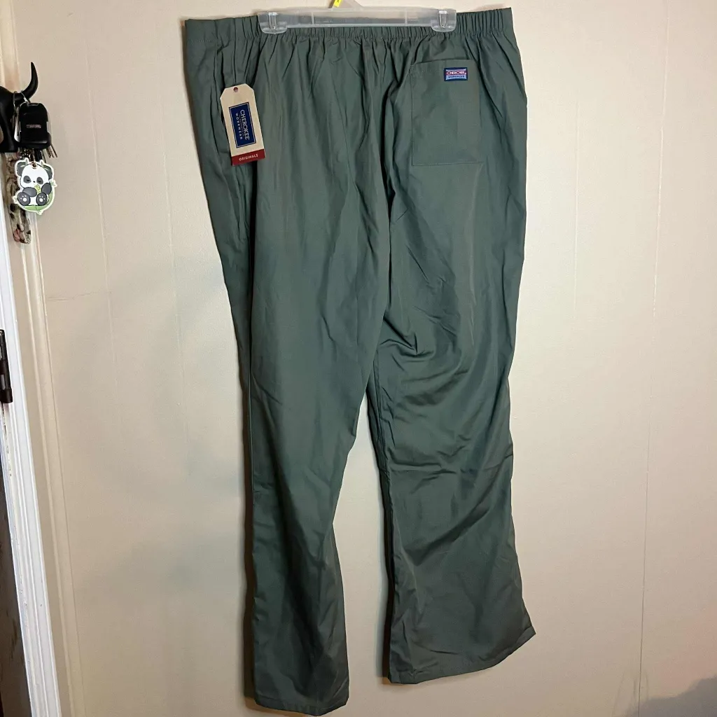Cherokee Modern Classic Olive Green XL Drawstring Scrub Pants - Image 4