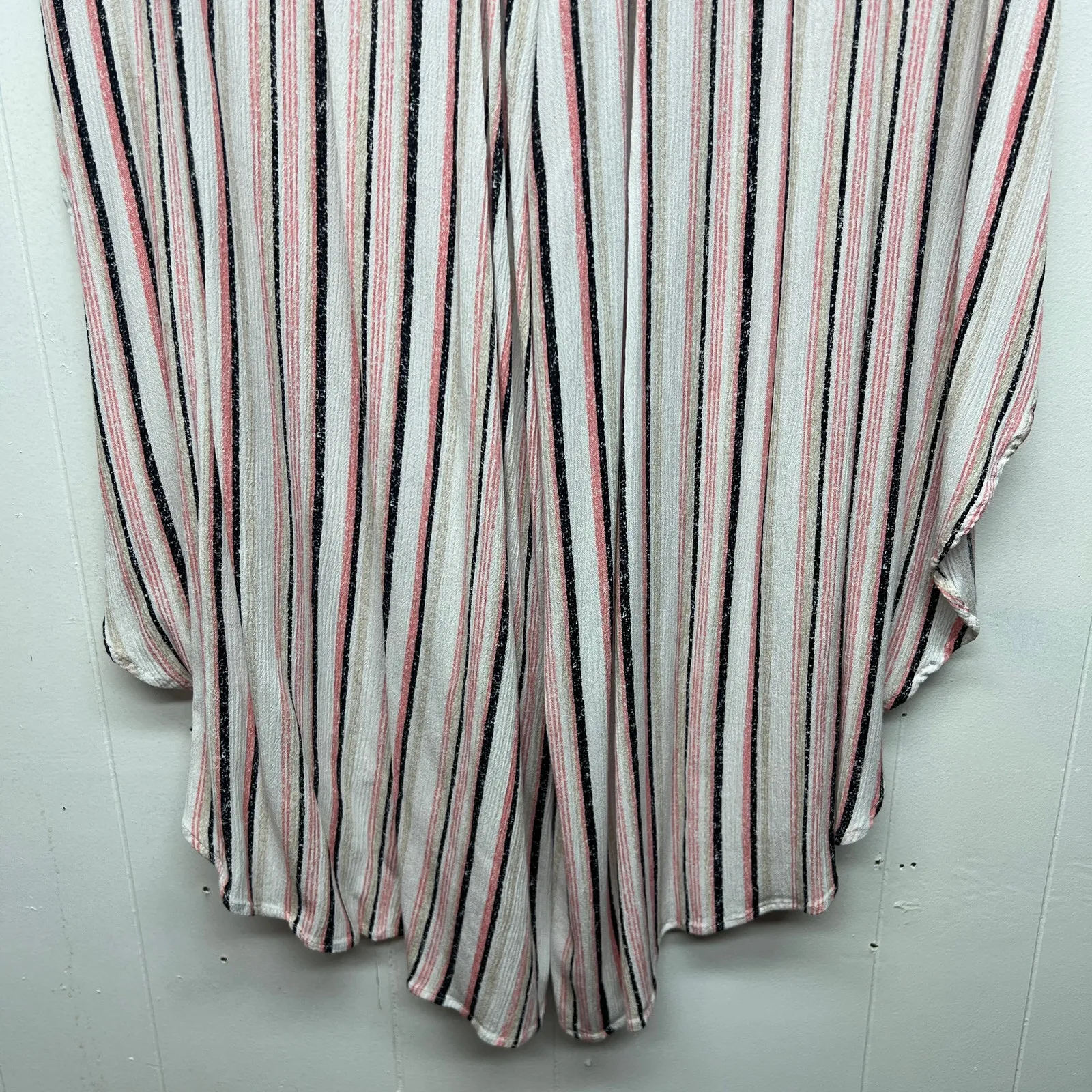 By & By Pants Womens Large Pull On Side Slits Boho Chic Beachy Coquette Festival Pink - Image 10