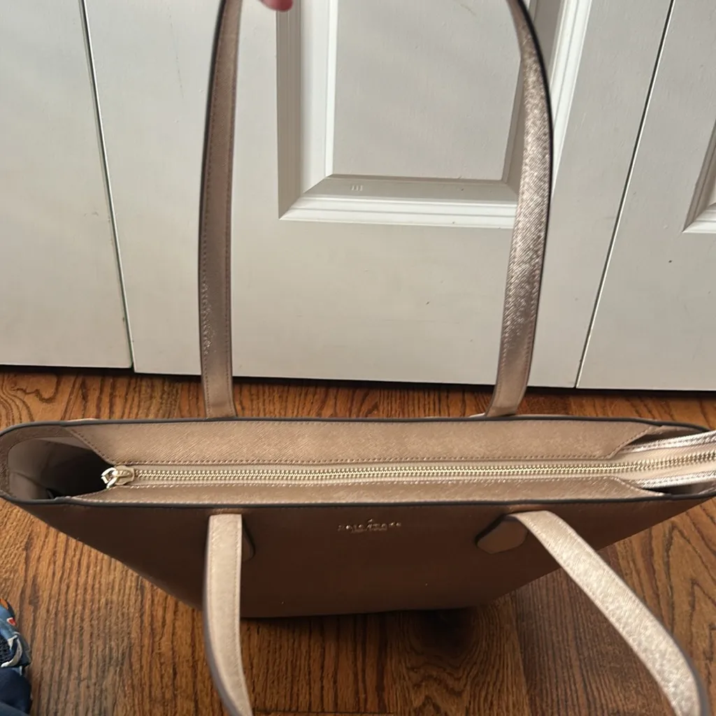 Kate Spade Joeley Glitter Tote Bag Large Rose Gold - Image 7