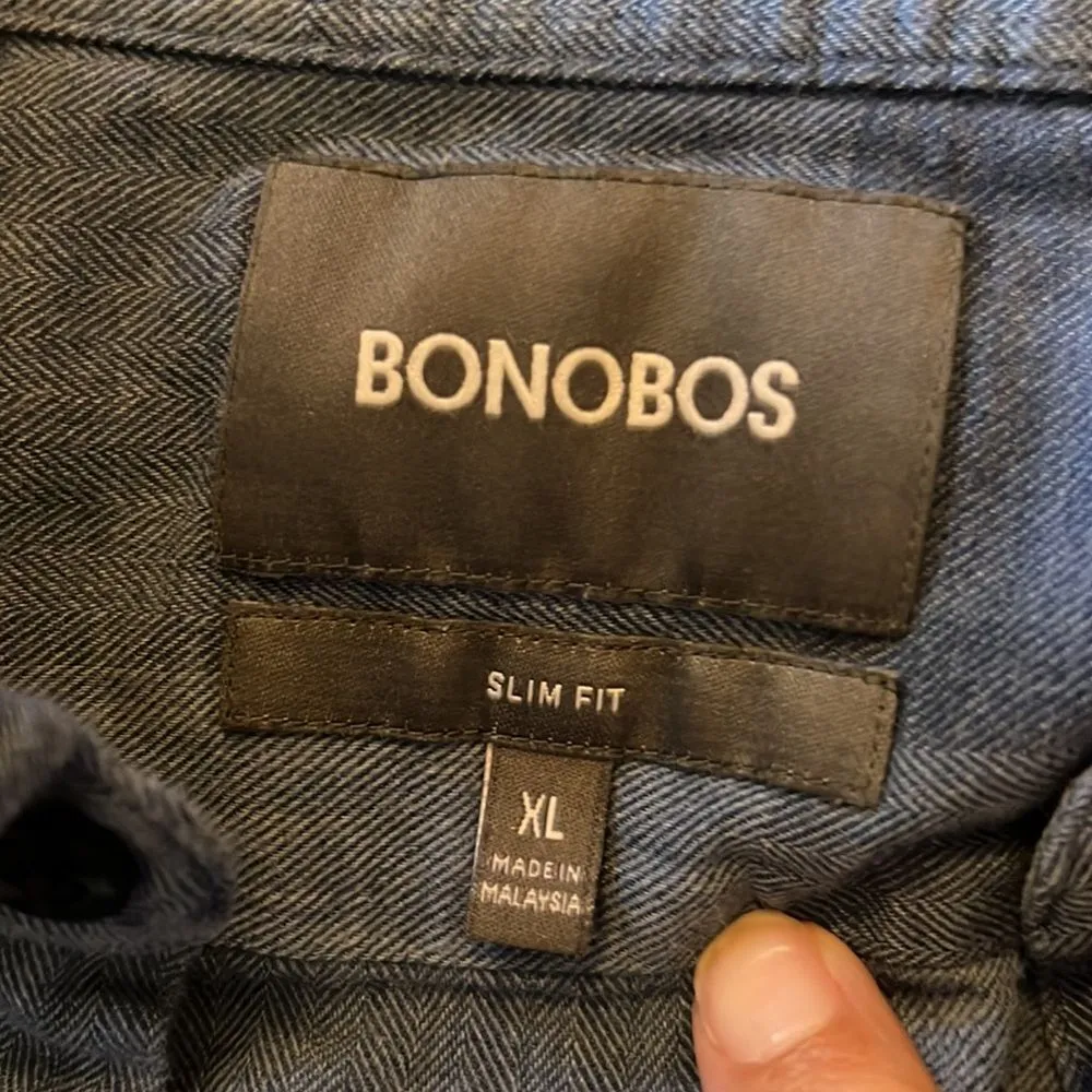 Bonobos blue plaid button down xl Blue - Image 6