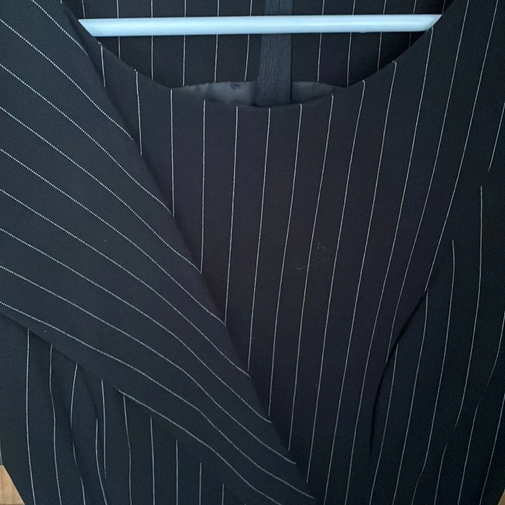 CALVIN KLEIN Black Striped Sleeveless Dress Size 8 - Image 2