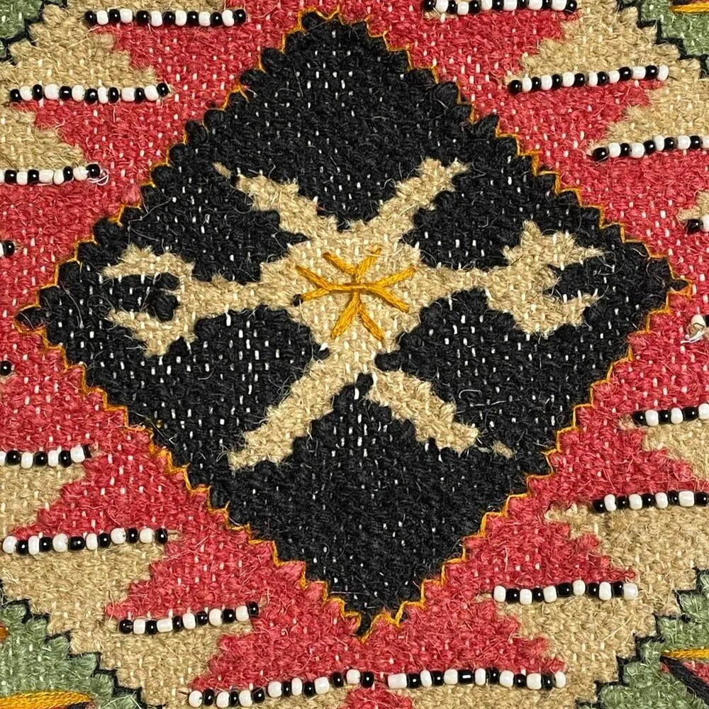 Lovestitch Woven Beaded Aztec Tote Bag NEW - Image 9