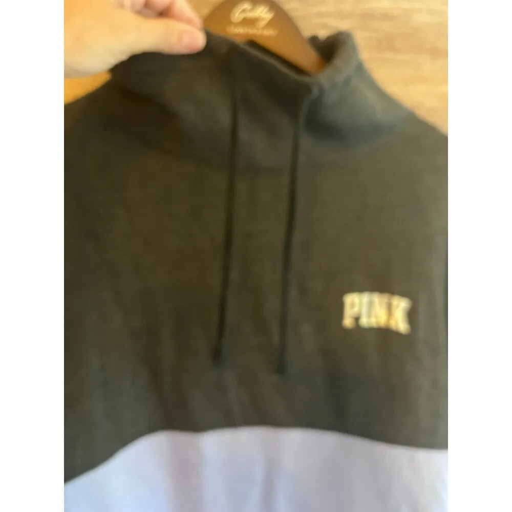 Pink Victoria Secret Pullover high neck sweater Love Pink Gray purple - Image 9