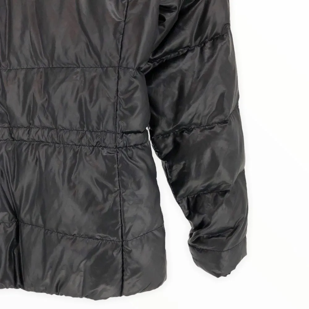 Ralph Lauren Active Black Puffer Jacket Zip Front Long Sleeve Aztec size XS - Image 9