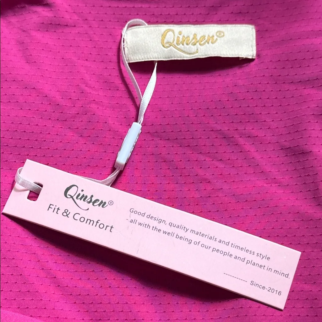 Fit & Comfort Fuchsia Long Sleeve strech Dress Pink Size XL - Image 6