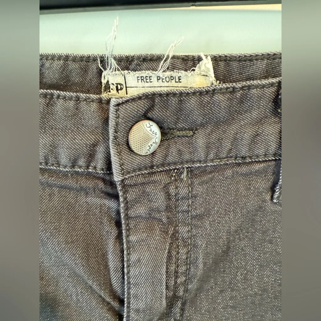 Free People Ombré Black/Grey Straight Jeans - Image 3