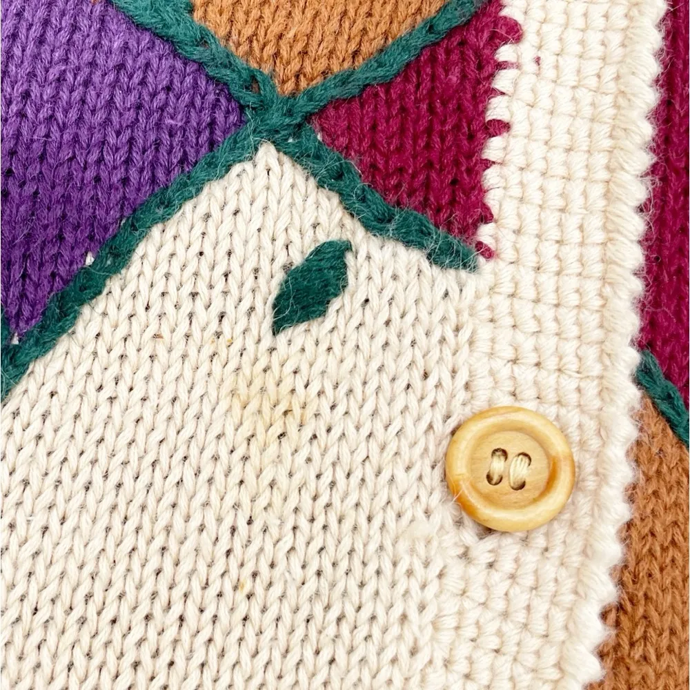 Vintage 1995 Eagle's Eye Collectibles Fall Harvest Knit Sweater Vest Retro 90s Red Size undefined - Image 7