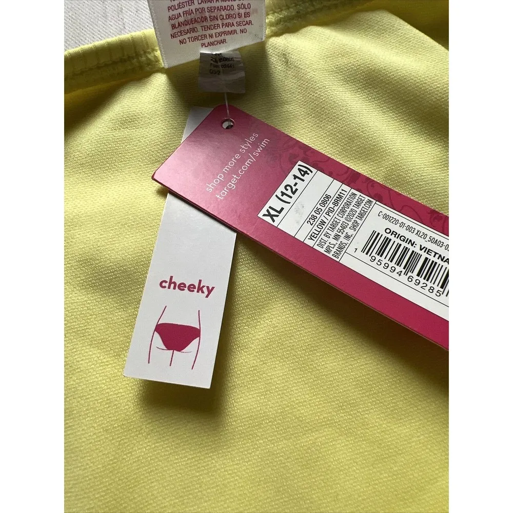 Juniors' Ribbed Cheeky High Leg Mid Waist Bikini Bottom XL 12-14 NWT - Image 8