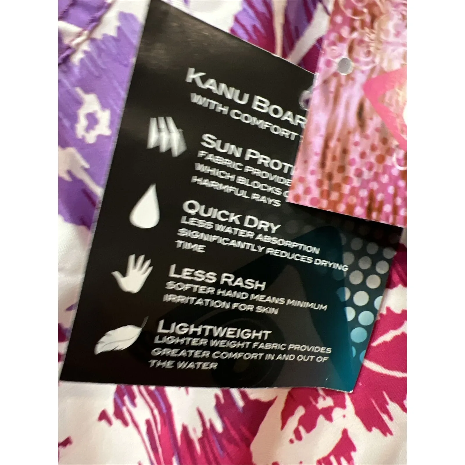 Kanu Surf OceanSide Purple Floral Board Shorts Women's Size 2 NWT - Image 8