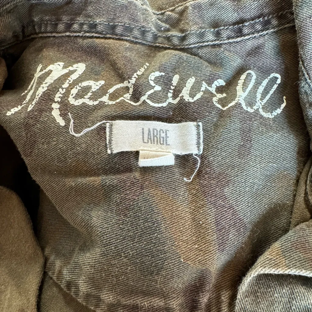 Madewell camo shirt‎ jacket size L - Image 3