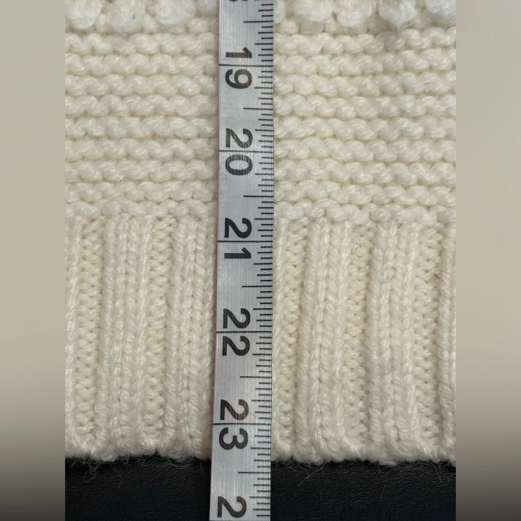 Magaschioni Creme Cable Knit Popcorn Sweater Size Large - Image 10