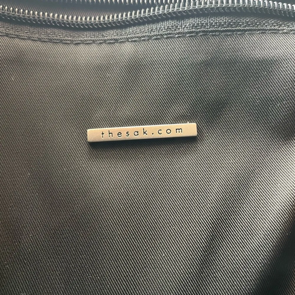 The Sak Black Crochet Double Strap Shoulder Purse Bag EUC - Image 5