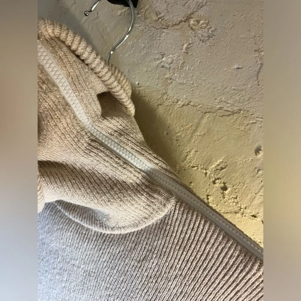 Chico’s Zenergy cotton cashmere metallic blend turtleneck sweater w gold shimmer - Image 5